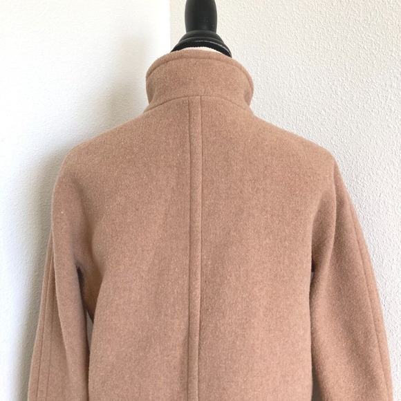 J. Crew City Wool Blend Camel Pea Coat Classic Preppy size 4 style AB945 - Picture 12 of 17